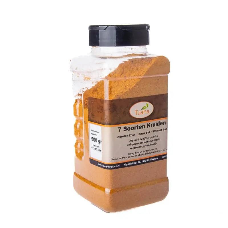 7 soorten Kruidenmix in Strooibus 500gr