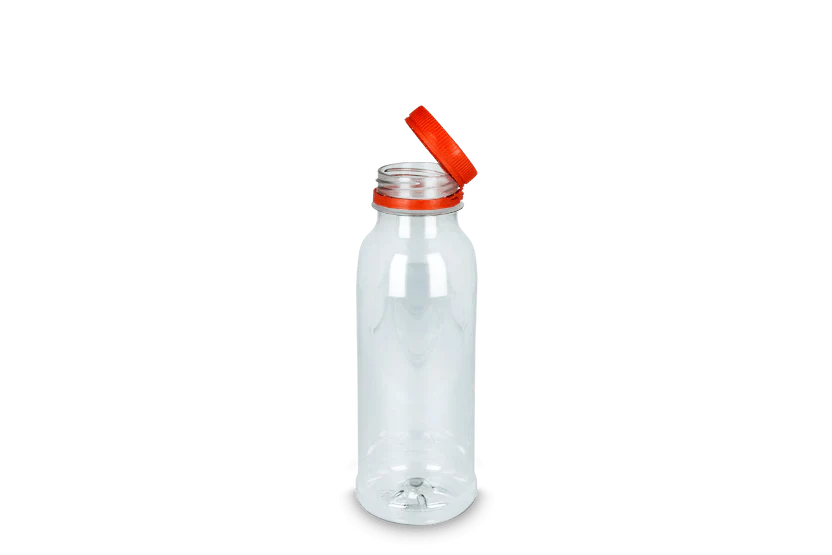 rPET flesje 330cc met oranje vaste dop {150st}