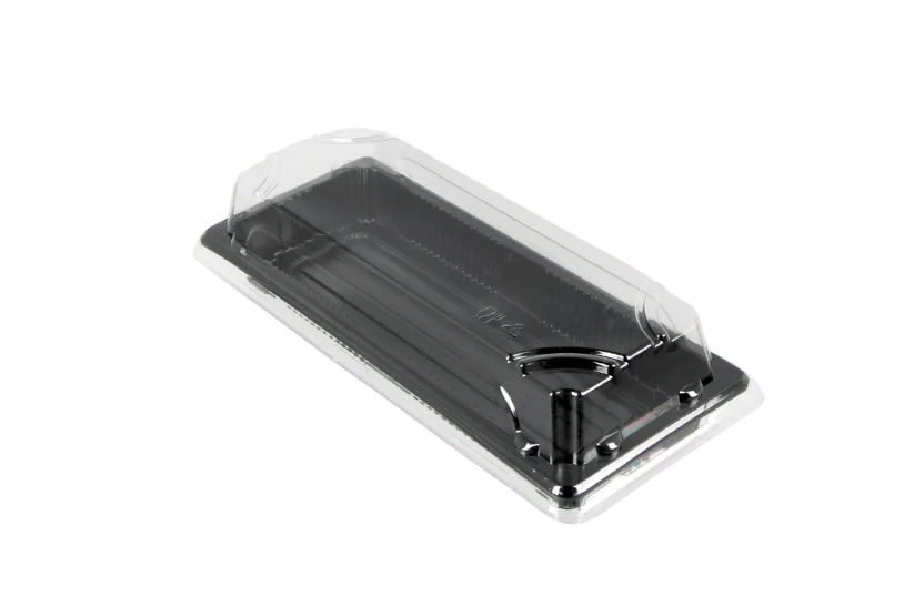 Sushitray + Deksel Zwart 220x90x20mm HP02 {400st}
