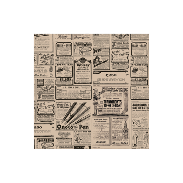 Burger Inpakvellen Krant 31x31cm Bruin 1000st