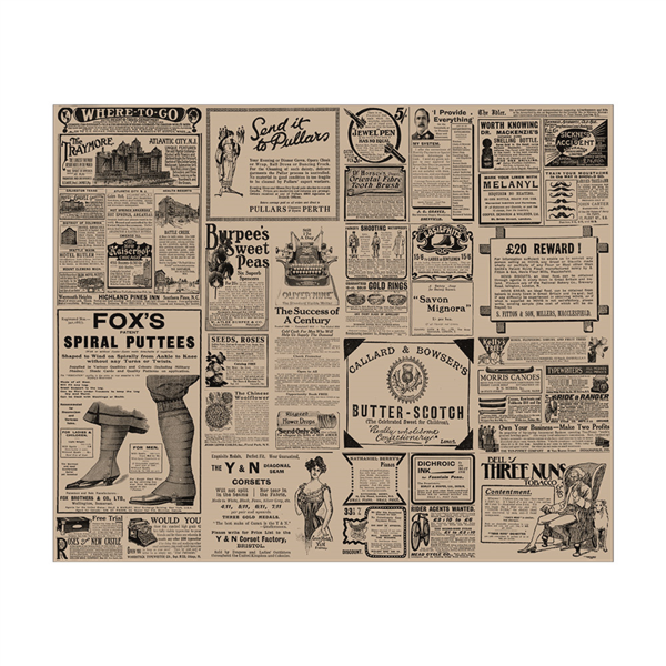 Burger Inpakvellen Krant 31x38cm Bruin 1000st