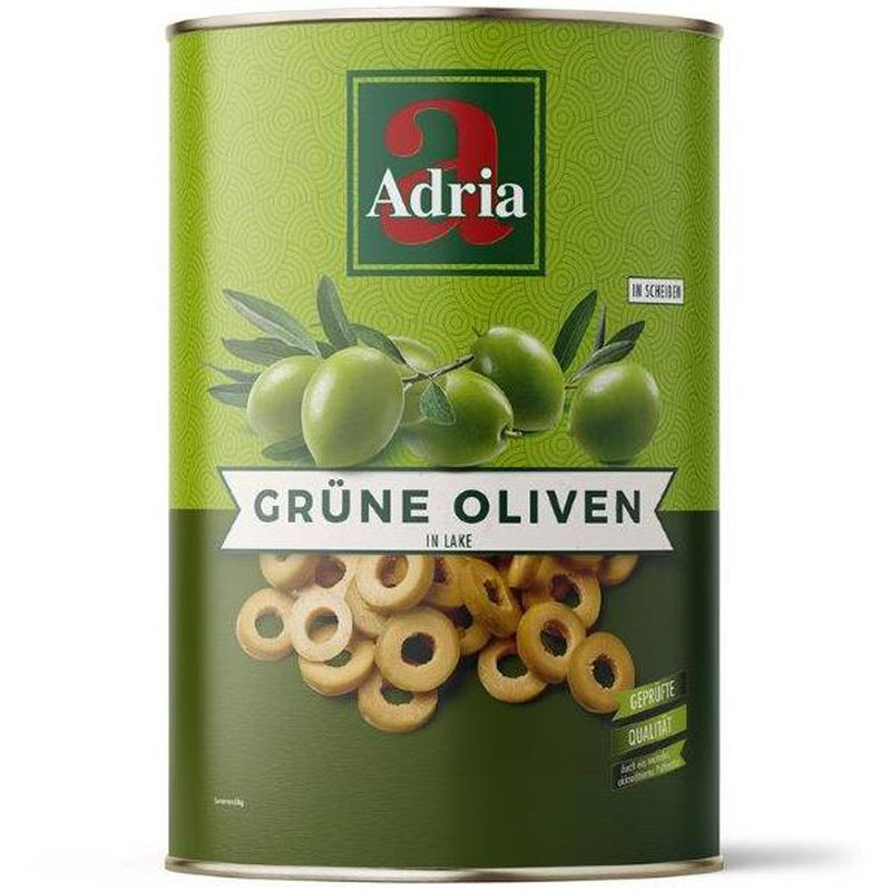 Groene Olijven Schijven 5kg Blik