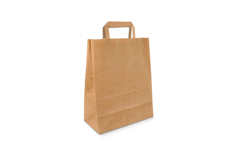 Papieren Tas Klein 22x11x28cm Bruin Kraft 250st