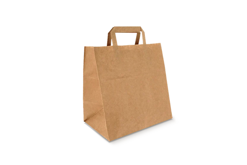 Papieren Tas Middel 28x17x29cm Bruin Kraft 250st