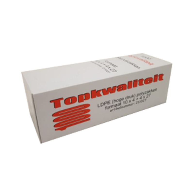 Polyzak 10 +4x27cm LDPE 1000st