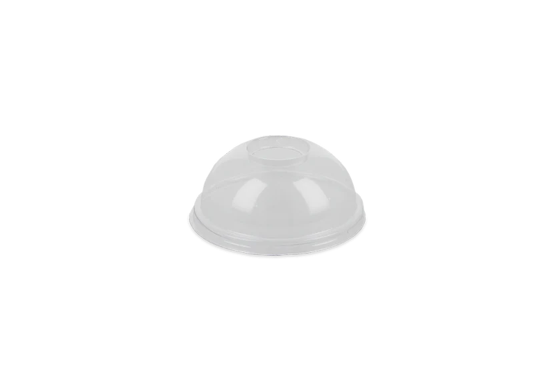 Bolle Dome Deksel met Gat tbv Milkshakebeker Plastic