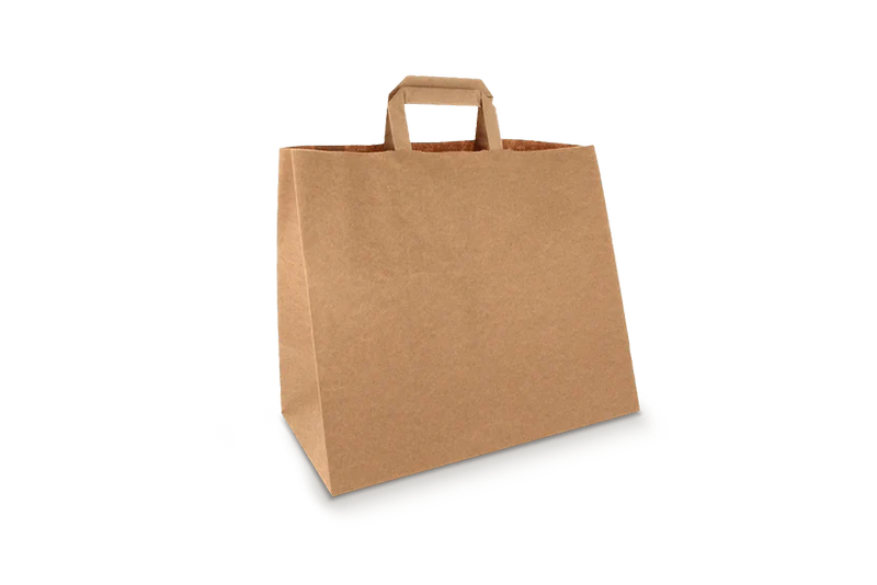 Papieren Tas Groot 32x22x25cm Bruin Kraft 250st