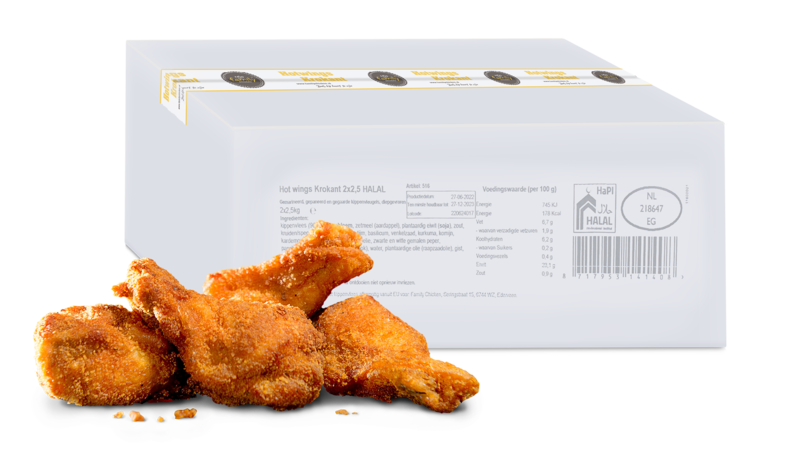 Krokante Hotwings 2x2.5kg