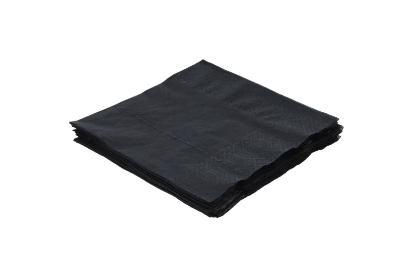 Servet 33x33cm/2-Laags Zwart