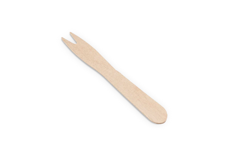Houten Frietvorkje 2-Tand 8.5cm 1000st