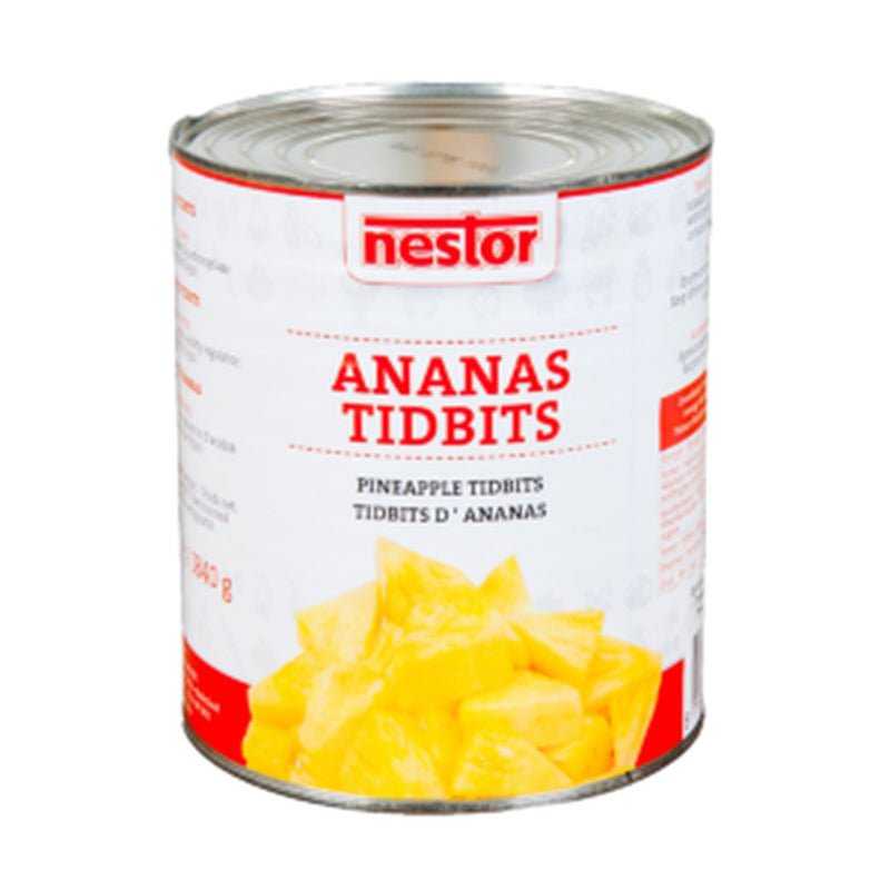 Ananas Stukjes Nestor 750gr Blik