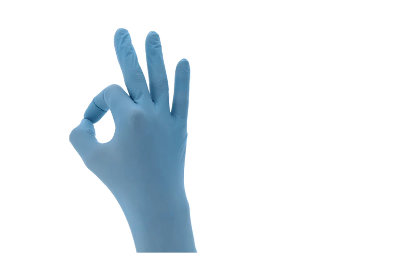 Handschoen Medium Blauw Vinyl Ongepoederd 10x100st